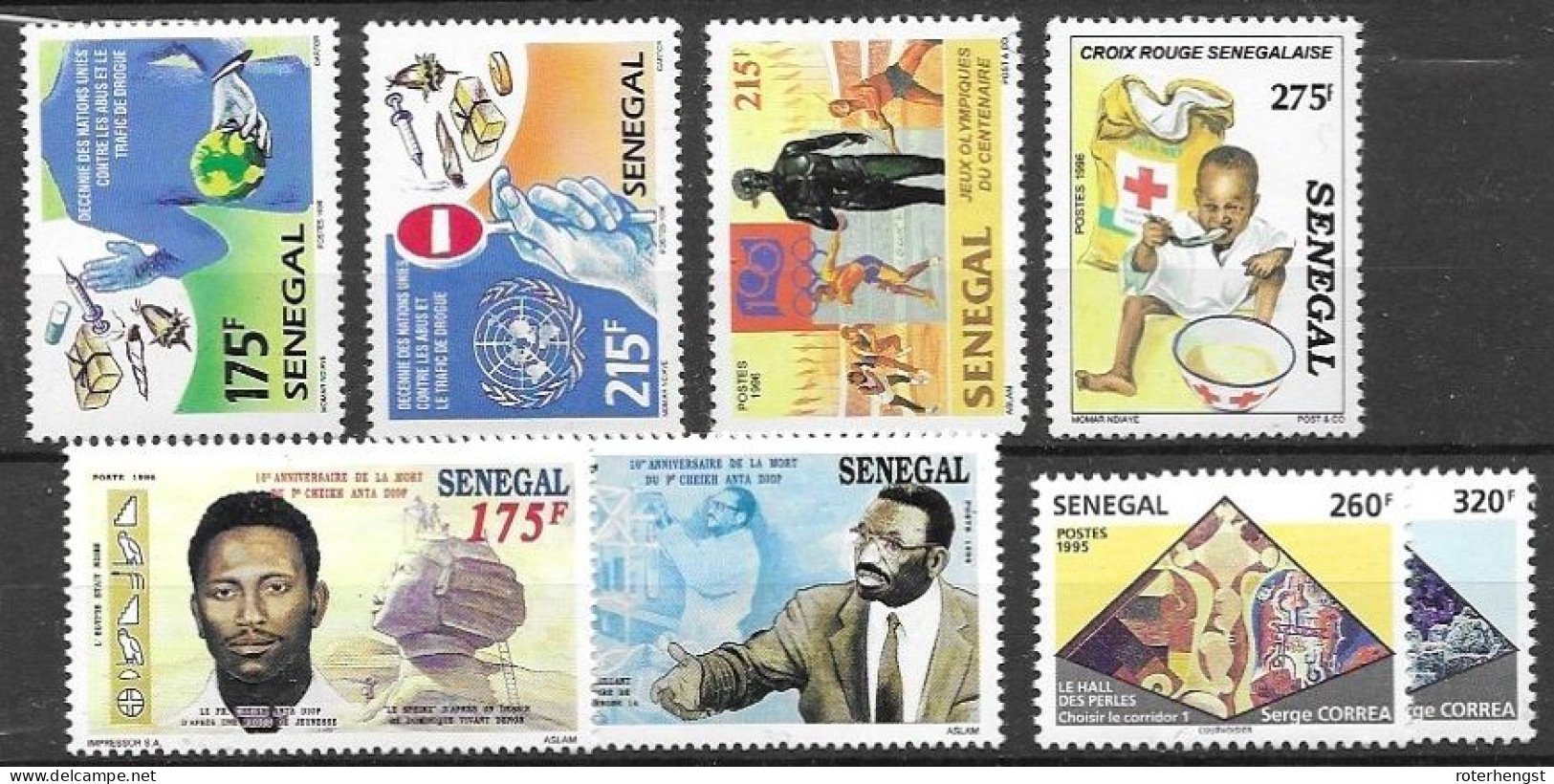 Senegal Mnh ** 1996 Lot 12 Euros - Senegal (1960-...)