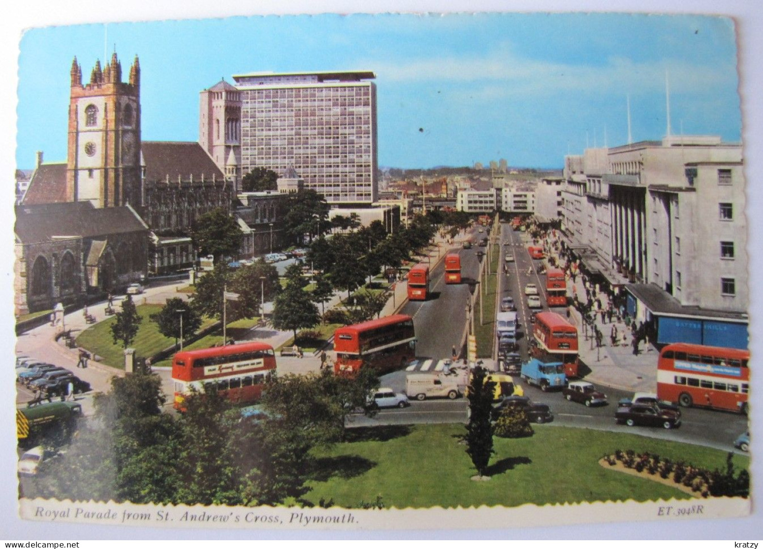 ROYAUME-UNI - ANGLETERRE - DEVON - PLYMOUTH - Royal Parade From Saint Andrew's Cross - Plymouth