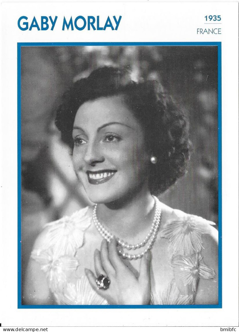 Thème Cinéma  (acteur-actrice)  - GABY MORLAY            -   Nom Véritable : Blanche Fumoleau - Andere & Zonder Classificatie