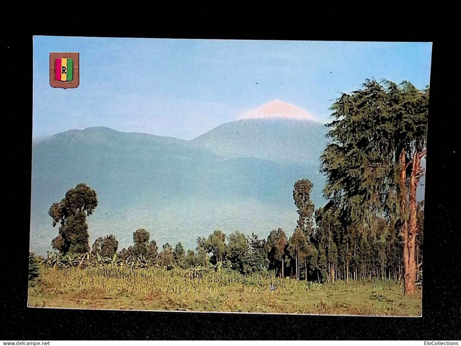 Cp, Rwanda, Le Volcan Karisimbi, Vierge, Blason, Photo José Maria Usoz - Rwanda