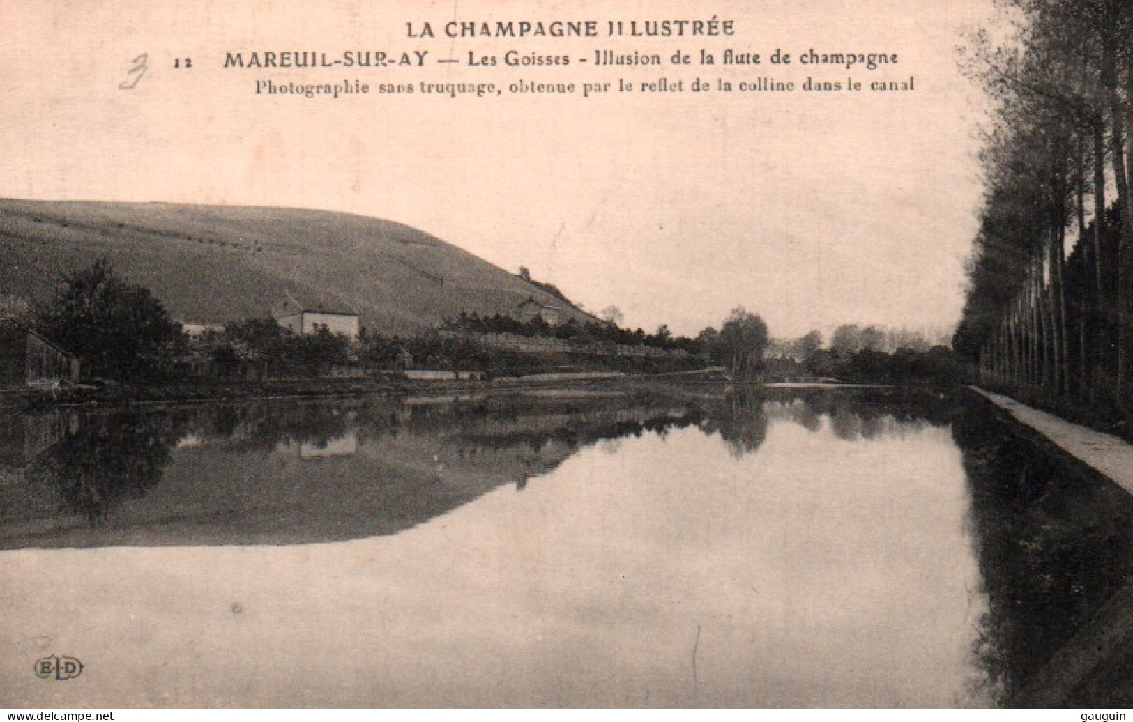 CPA - MAREUIL S/AY - Les Goisses - Illusion De La Flute De Champagne (photographie Sans Truquage) - Edition E.Le Deley - Mareuil-sur-Ay