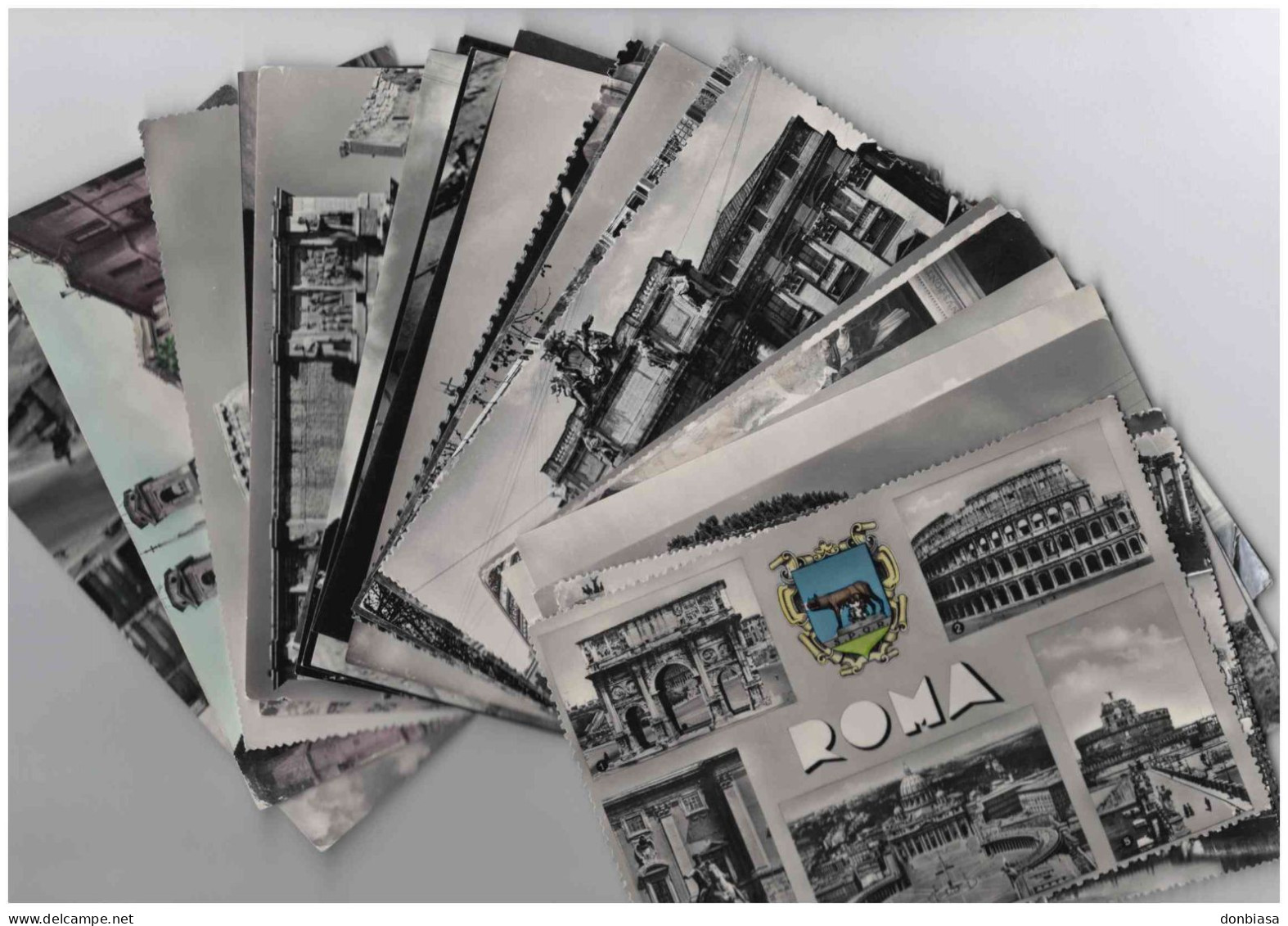 Roma: Lotto 112 Cart. B/n Cartonato Opaco + Lucido + Ocra + Anni '40-'50 - Collections & Lots