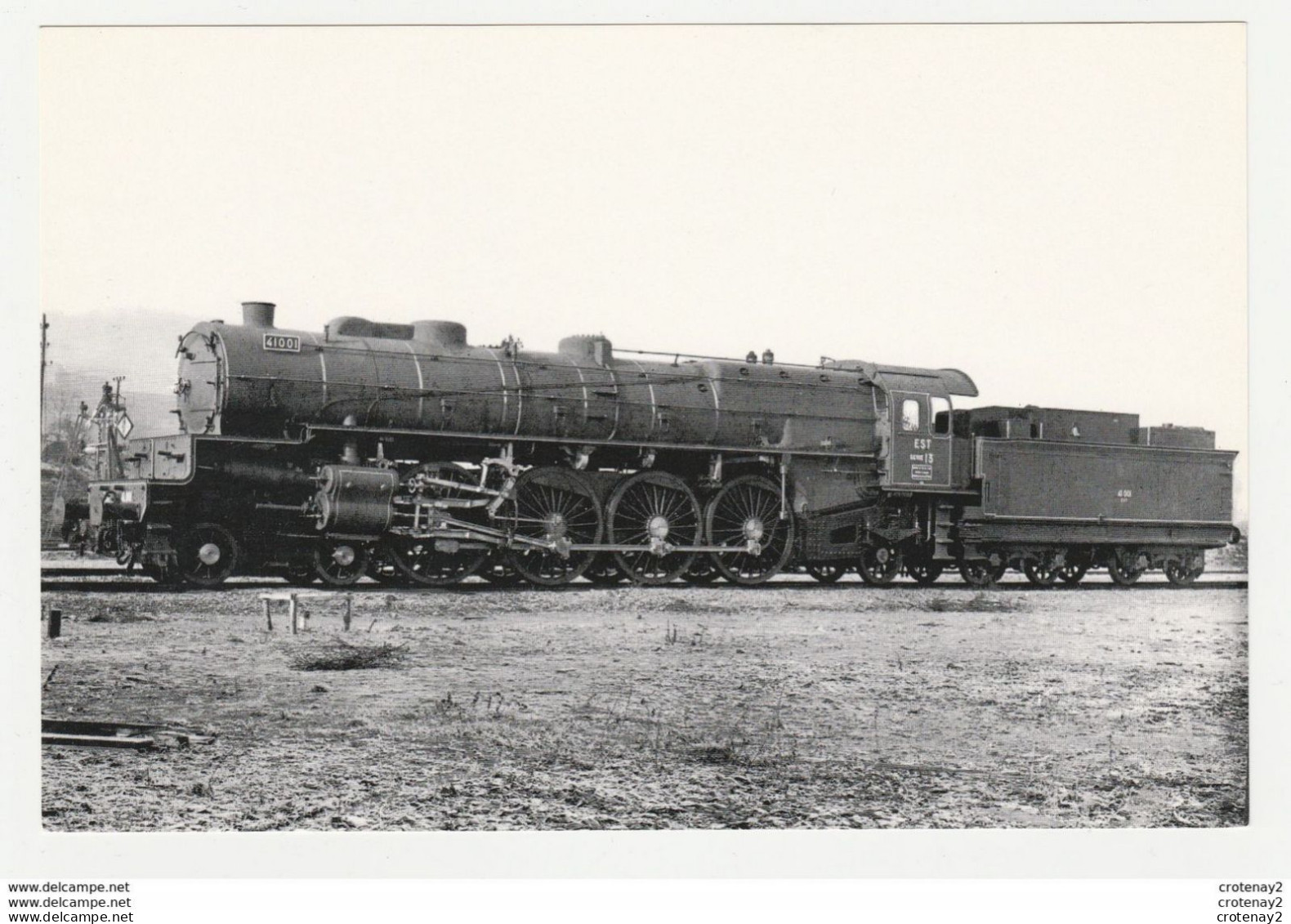 REPRO PHOTO TRAIN VOIR DOS Tampon AMFI Arcueil Wagon Locomotive Vapeur Type 241 A N°41001 Cie Des CF De L'EST Série XIII - Other & Unclassified