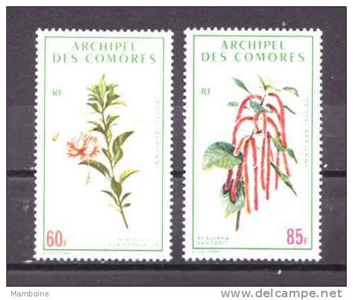 COMORES.  1971   P Aérien. N° 37 + 38 Neuf  X X  Fleur - Airmail