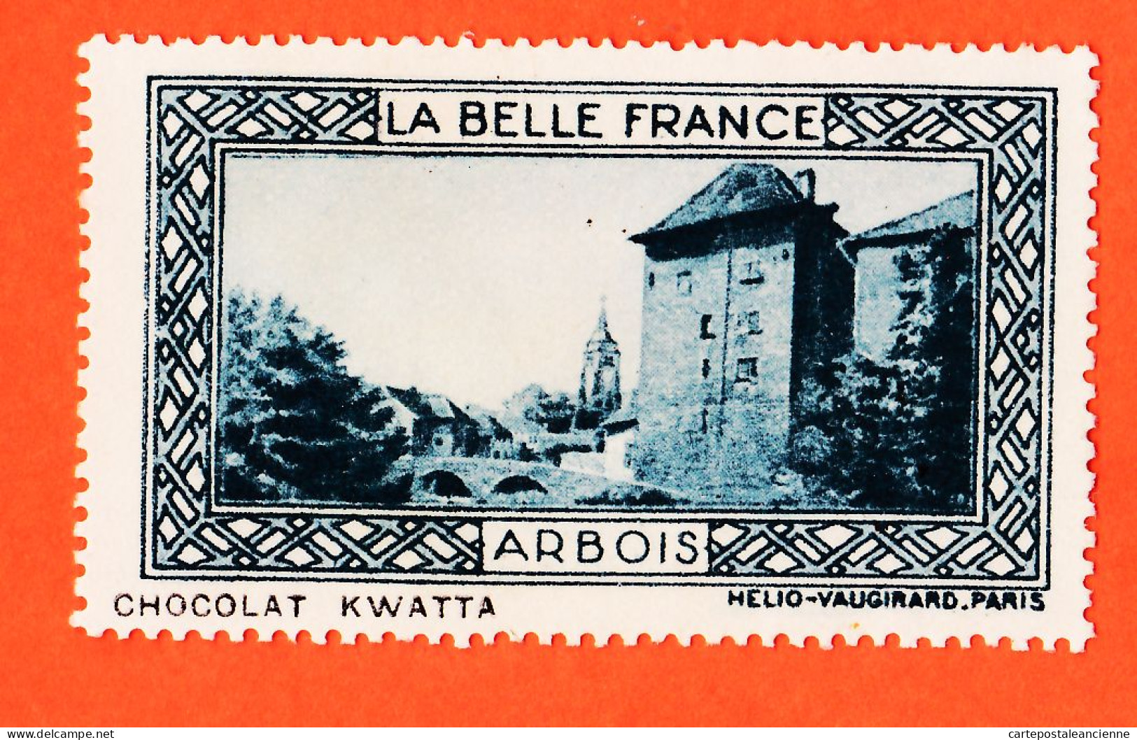 36979 / ⭐ ◉ L♥️ ARBOIS 39-Jura (2) Pub Chocolat KWATTA Vignette Collection BELLE FRANCE HELIO-VAUGIRARD Erinnophilie - Tourism (Labels)