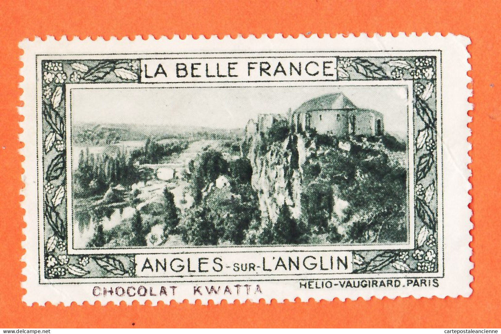 36975 / ⭐ ◉ LANGLES-sur-L'ANGLIN 86-Yonne Pub Chocolat KWATTA Vignette Collection BELLE FRANCE HELIO-VAUGIRARD - Tourisme (Vignettes)