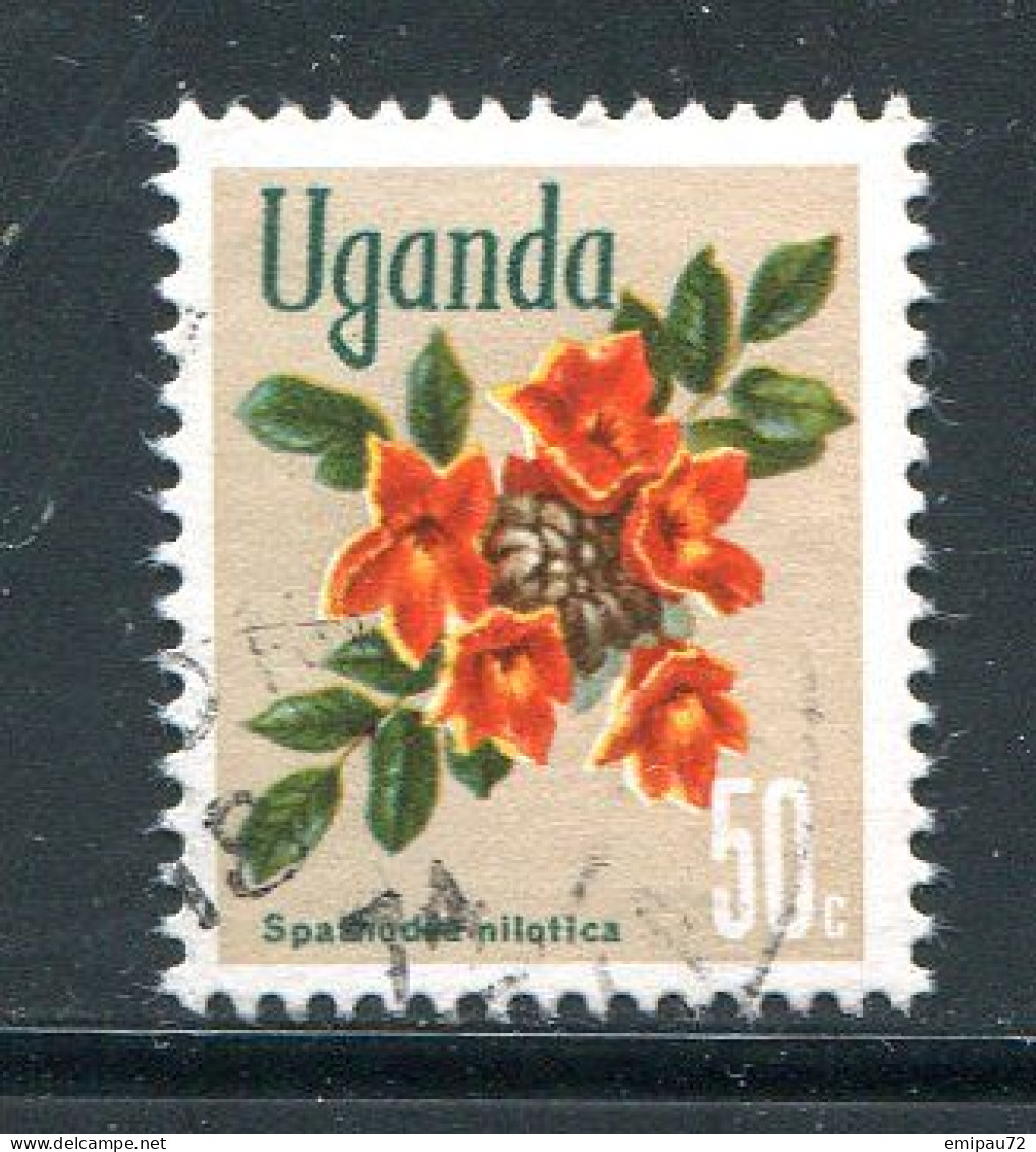 OUGANDA- Y&T N°88- Oblitéré (fleurs) - Uganda (1962-...)