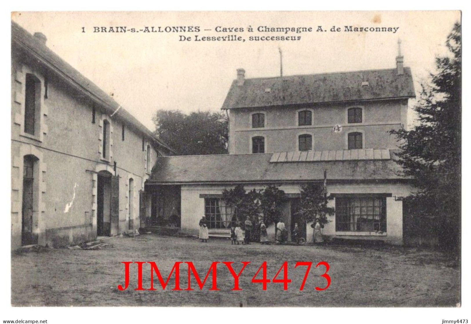 CPA - BRAIN-s.-ALLONNES - Caves à Champagne A. De Marconnay De Lesseville, Successeur - N° 1 - Phot. Desais - Allonnes