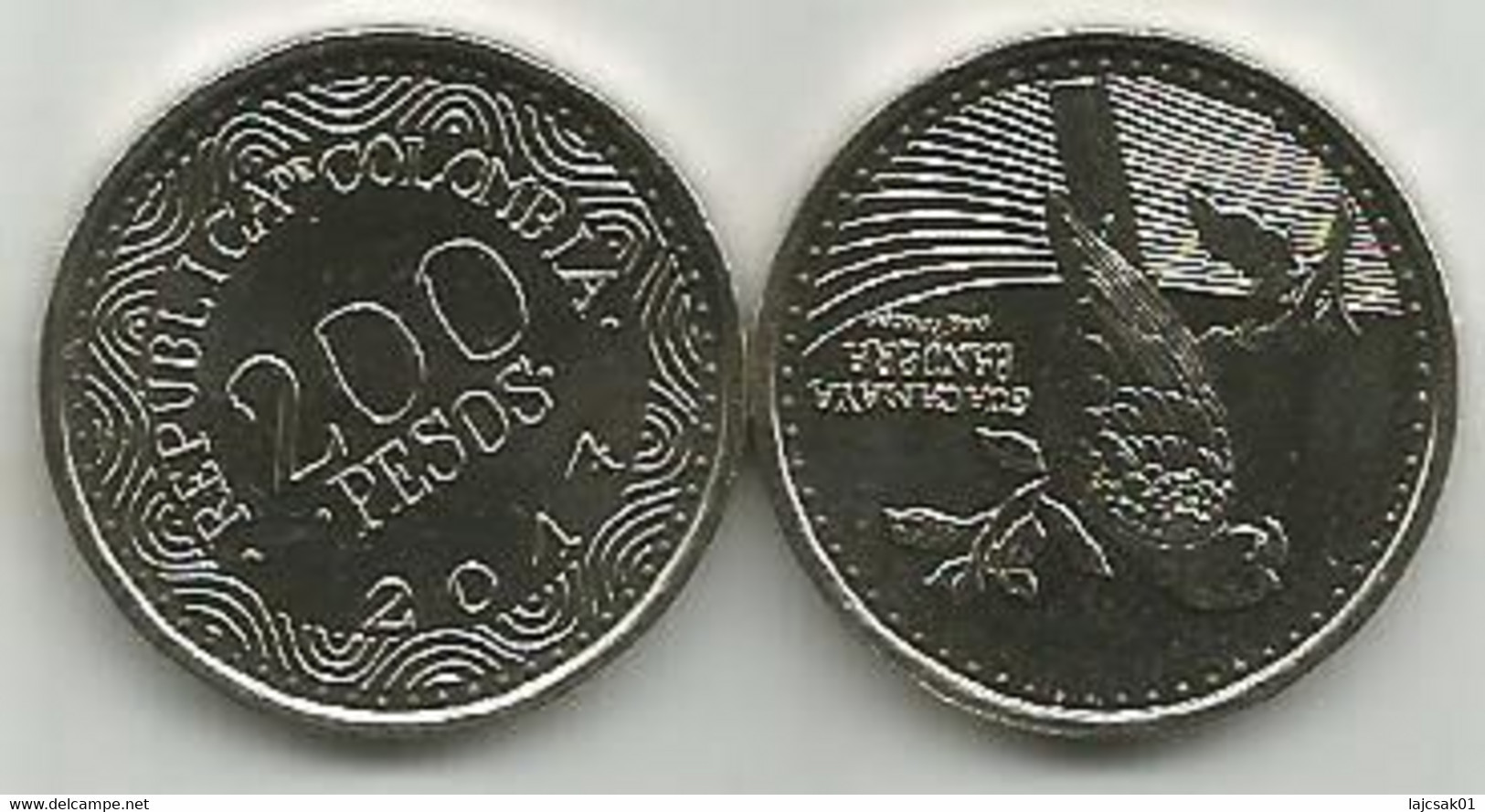 Colombia 200 Pesos 2017. UNC - Colombia