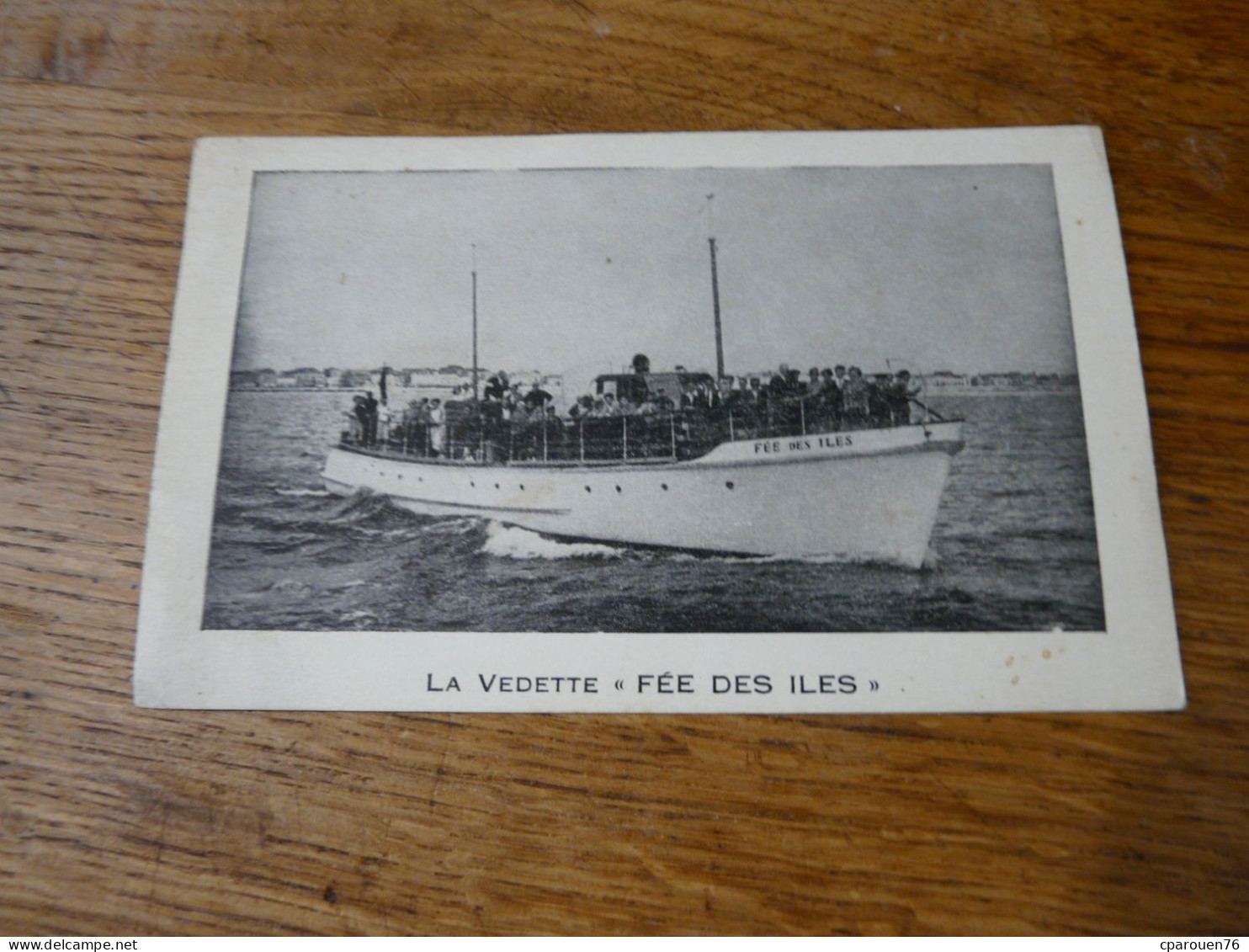 Photo Imprimée Ancienne Bateau " Fée Des Iles " 1943 - Barcos