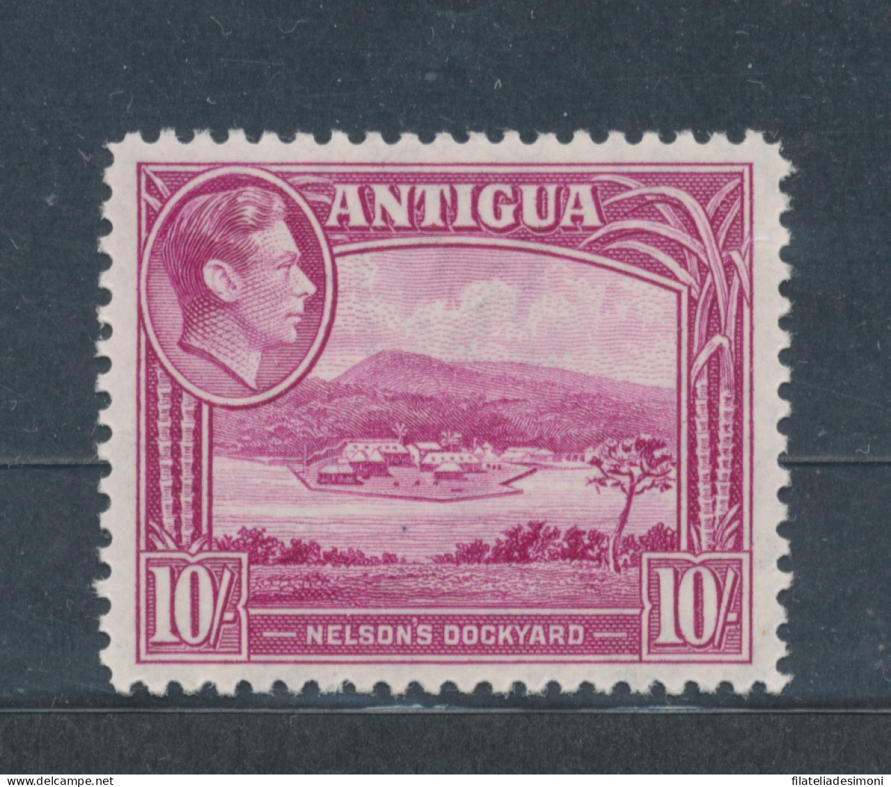 1938-51 Antigua - Stanley Gibbons N. 108 - 10 Scellini Magenta - MNH** - Autres & Non Classés