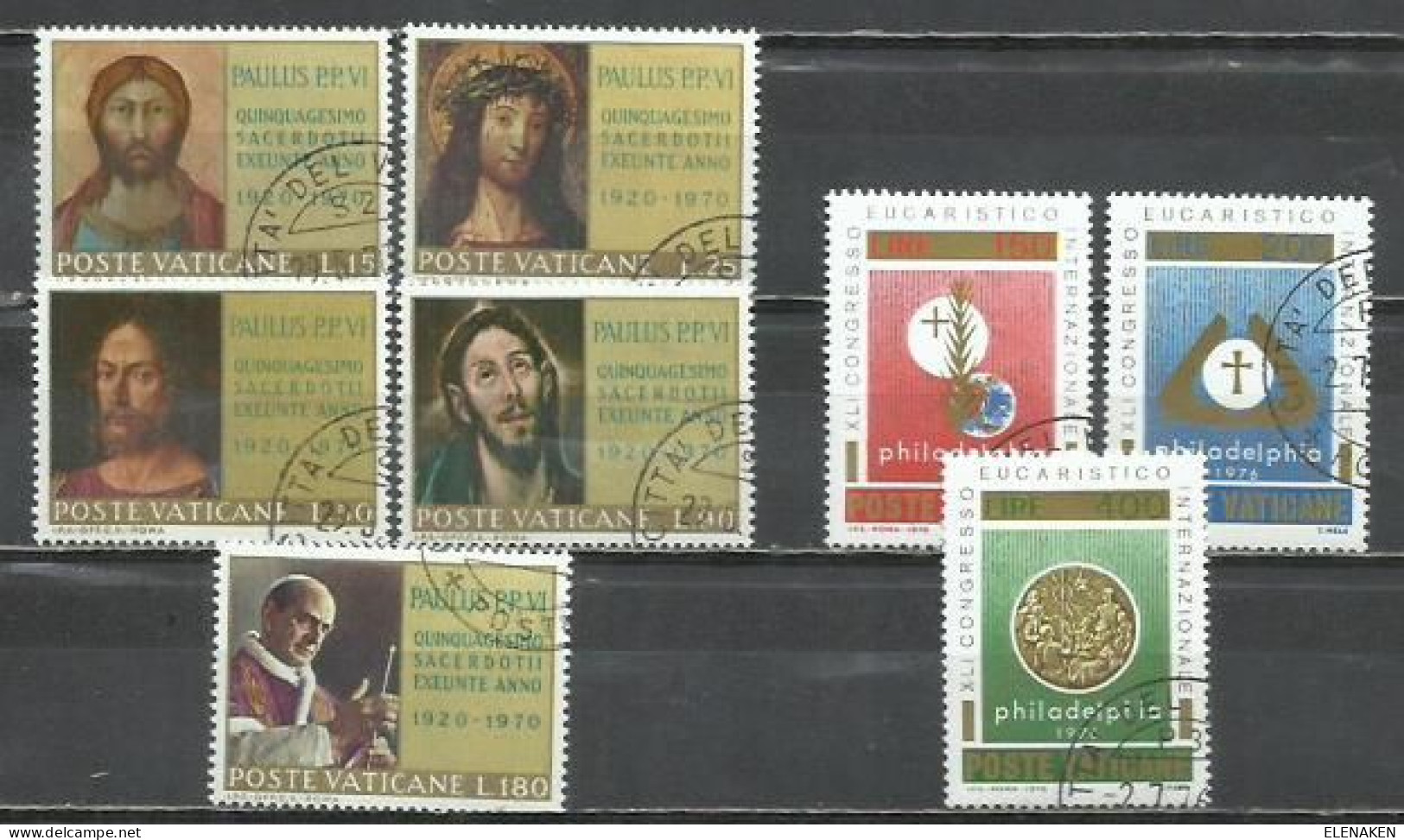 R463-LOTE 2 SERIES COMPLETAS VATICANO ANTIGUAS USADOS IGLESIA RELIGIÓN - Collections