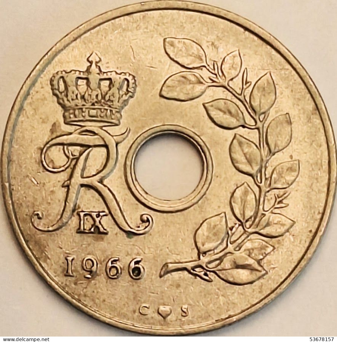 Denmark - 25 Ore 1966, KM# 855.1 (#3756) - Dänemark