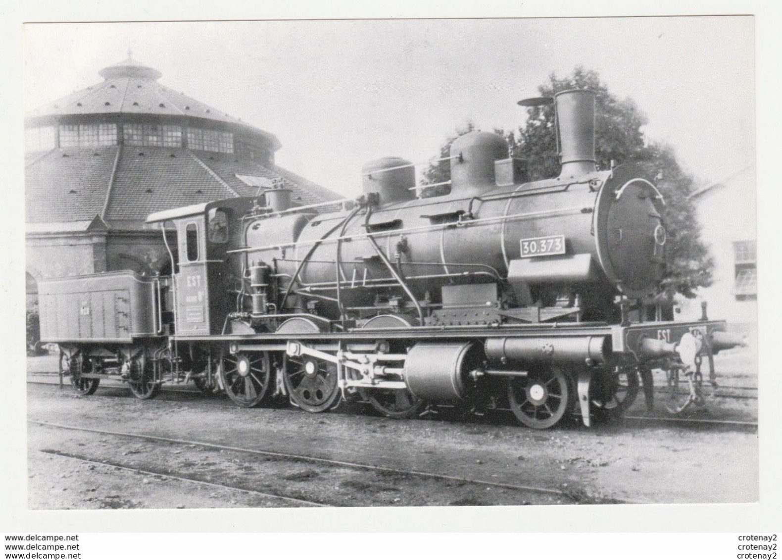 REPRO PHOTO TRAIN VOIR DOS Tampon Club AMFI Arcueil Wagon Locomotive à Vapeur Type 130 Des CF De L'EST Série 8S N°30.373 - Other & Unclassified