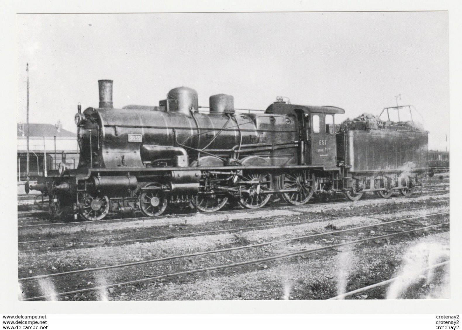 REPRO PHOTO TRAIN VOIR DOS Tampon Club AMFI Arcueil Wagon Locomotive à Vapeur Type 230 Des CF De L'EST Série 11bis N3639 - Other & Unclassified