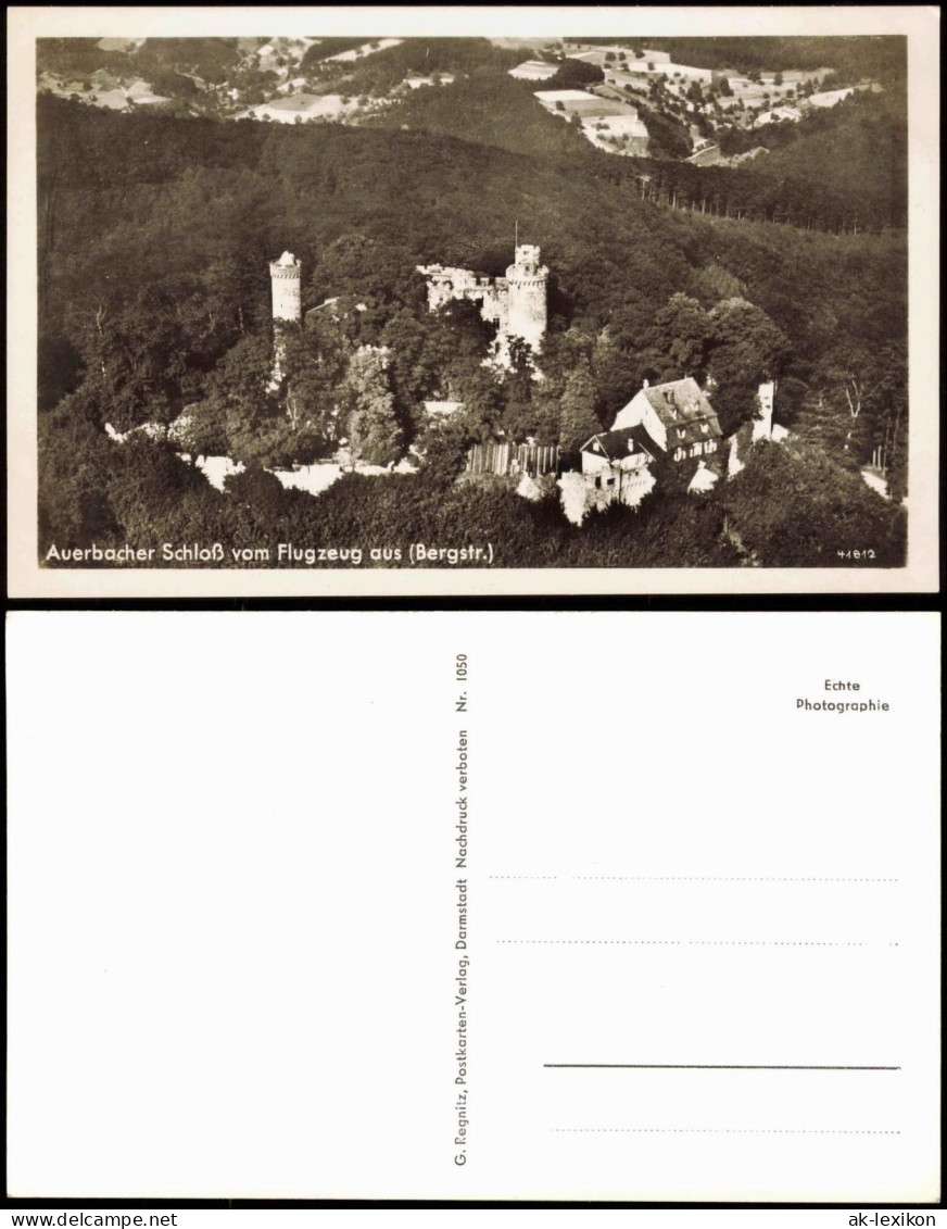 Ansichtskarte Auerbach (Bergstraße)-Bensheim Luftbild Auerbacher Schloß 1962 - Bensheim