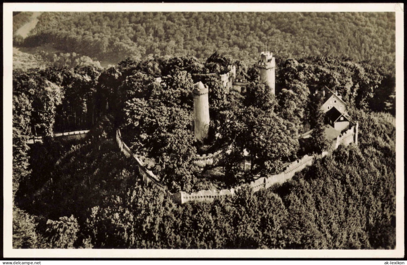 Ansichtskarte Auerbach (Bergstraße)-Bensheim Luftbild Schloß 1959 - Bensheim