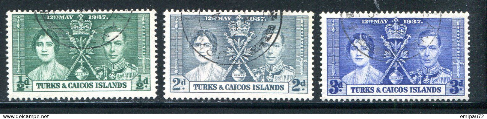 TURQUES ET CAIQUES- Y&T N°117 à 119- Oblitérés - Turks & Caicos (I. Turques Et Caïques)