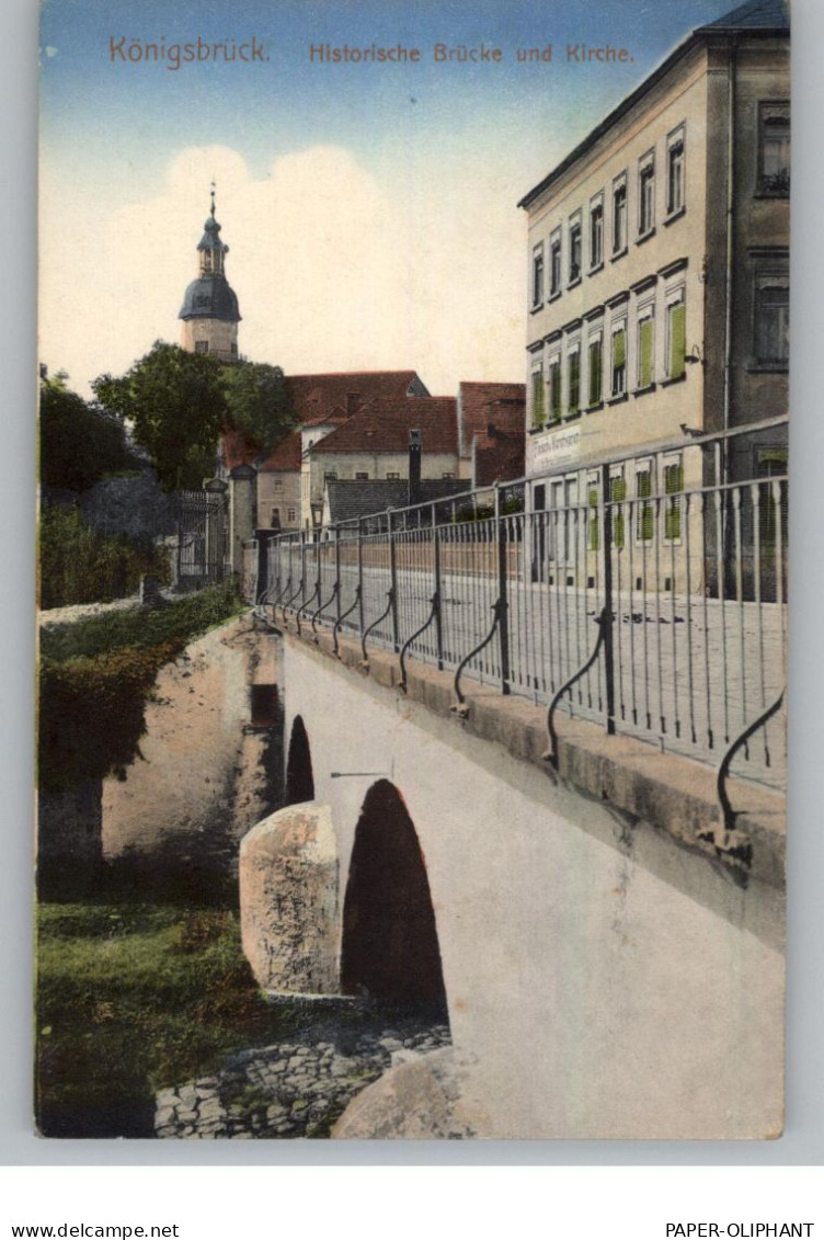 0-8293 KÖNIGSBRÜCK, Historische Brücke Und Kirche - Koenigsbrueck