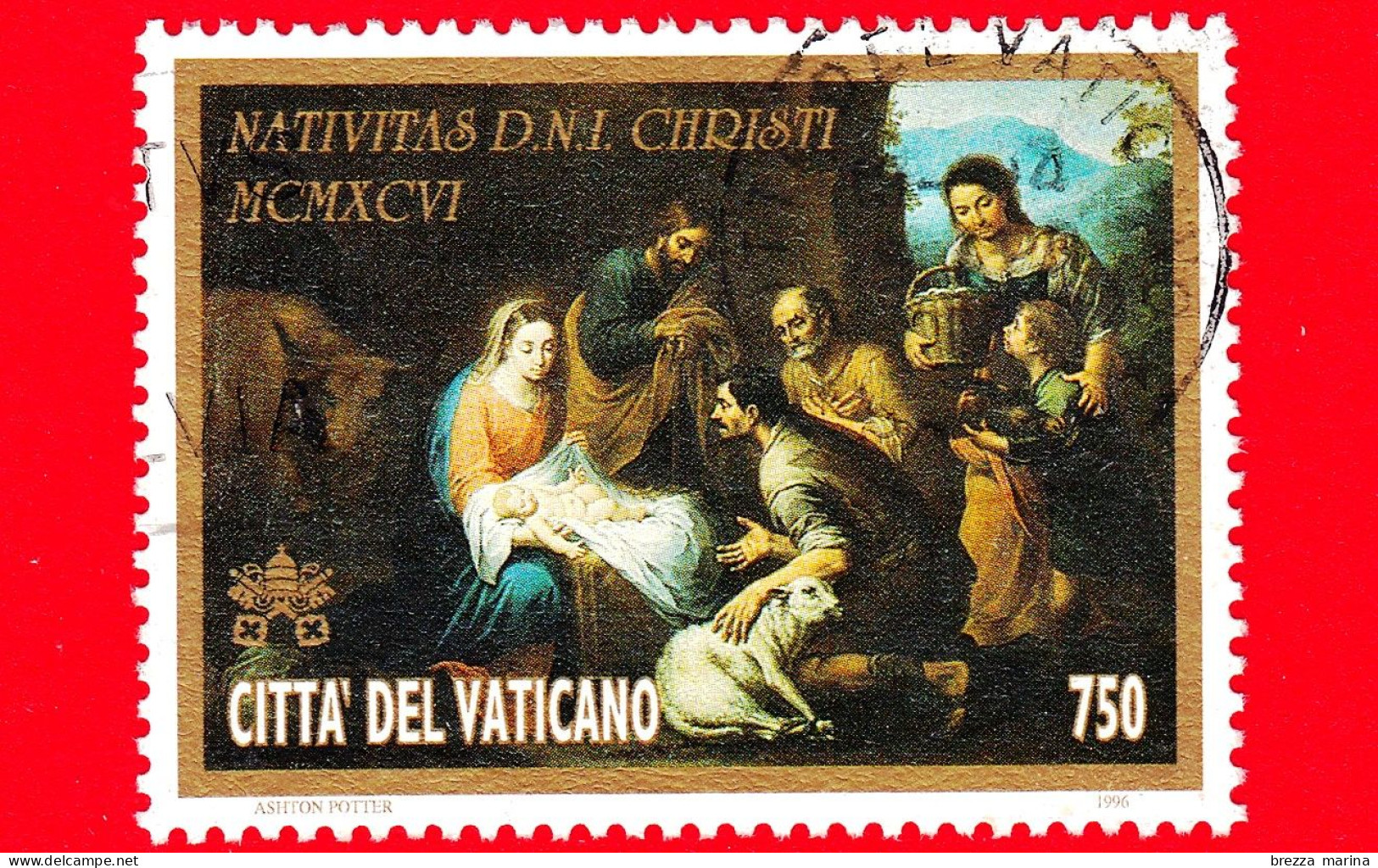 VATICANO - Usato - 1996 - Natale - Natività - 750 L. - Gebruikt