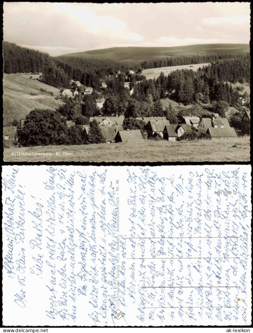 Ansichtskarte Altenau-Clausthal-Zellerfeld Klein Oker 1961 - Altenau