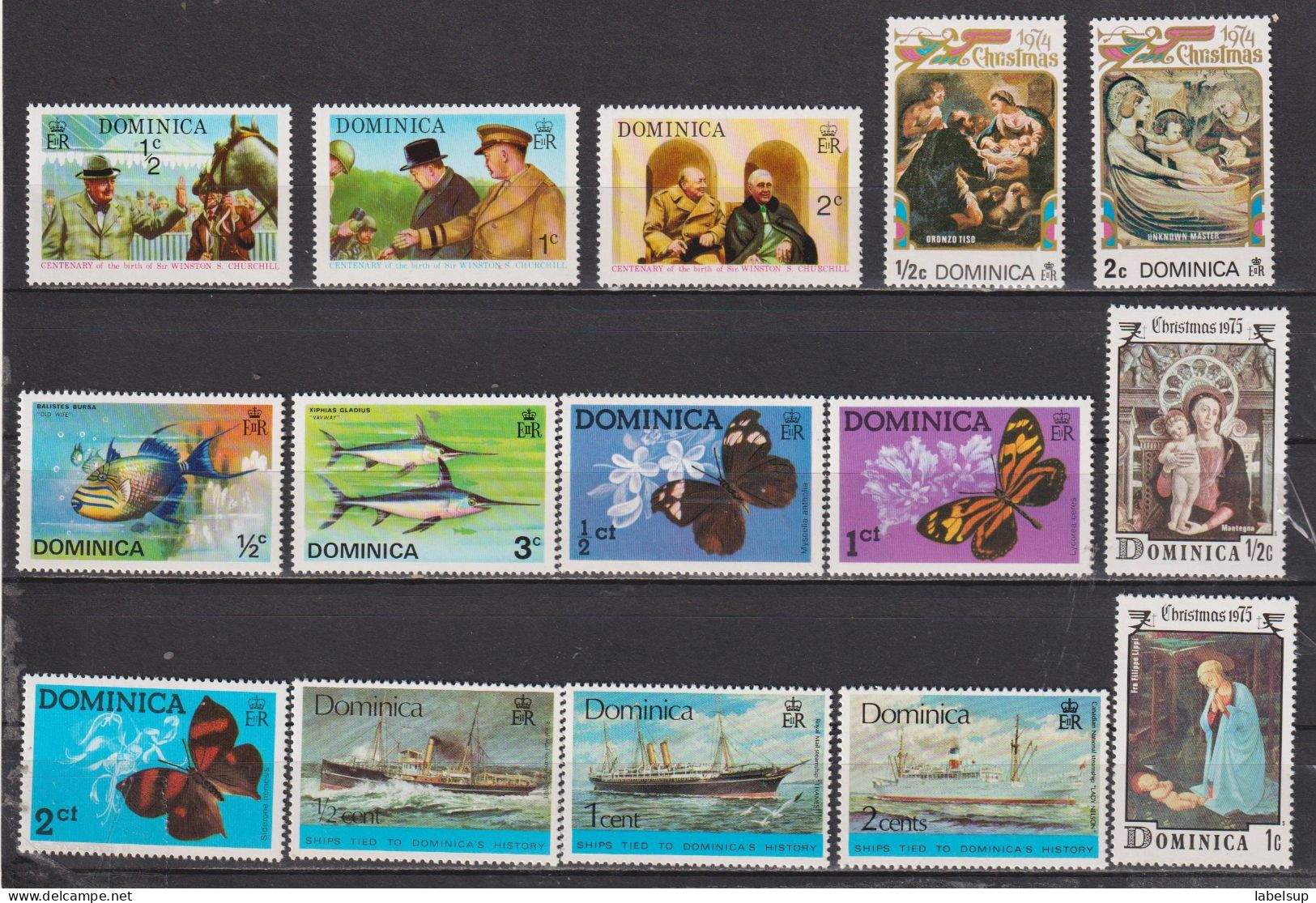 Timbres Neufs** De Dominique De 1974 à 1975 Entre 396 Et 441 MNH - Dominique (...-1978)