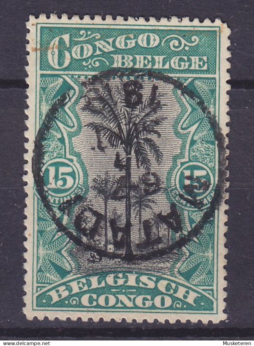 Belgian Congo 1915 Mi. 27, 15c. Ölpalmen Deluxe (Inverted) MATADI Cancel !! (2 Scans) - Gebraucht