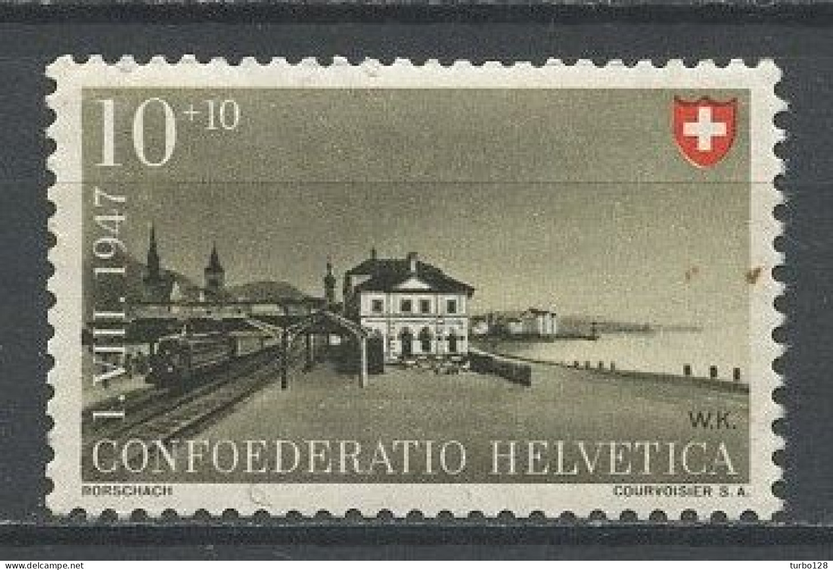 SUISSE 1947 N° 438 ** Petite Incrustation Neuf MNH TB C 1.50 € Fête Formation Professionnelle Gare De Rorschach - Neufs