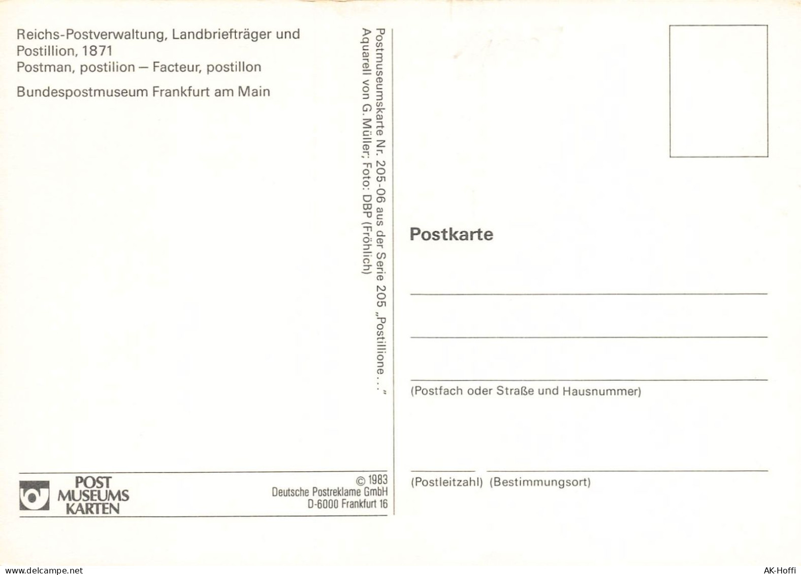 Reichs-Postverwaltung, Landbriefträger Und Postillion, 1871 - Post & Briefboten