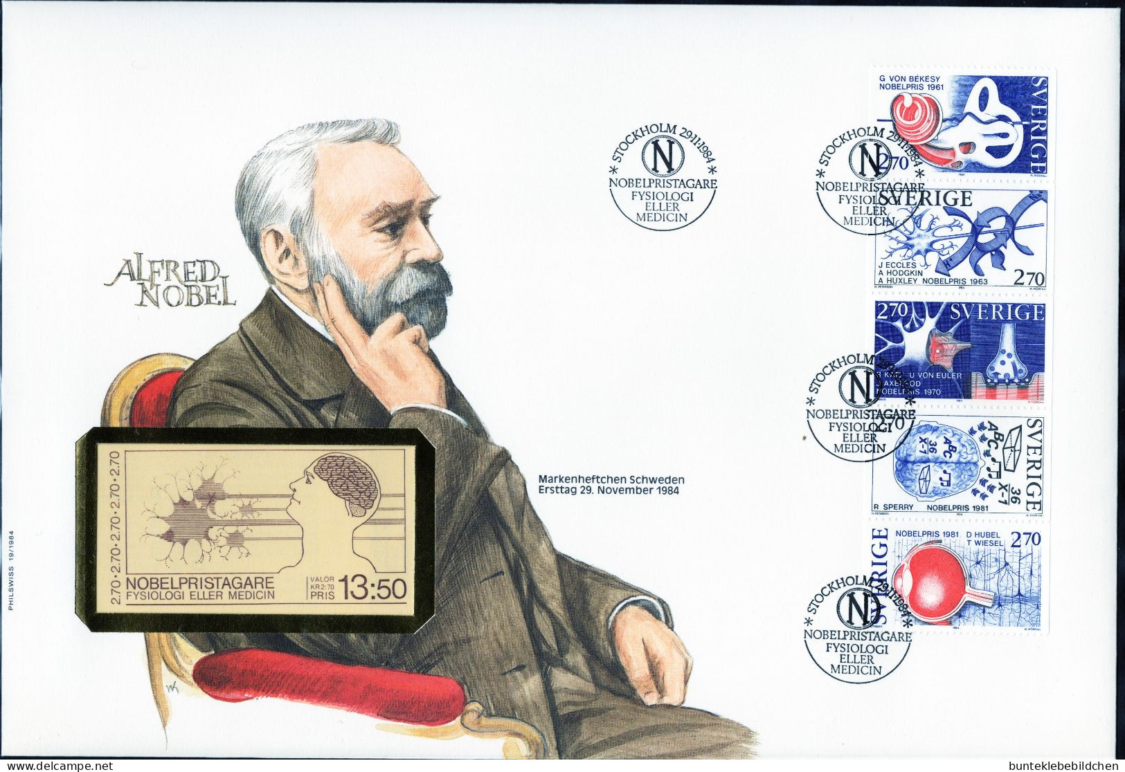 Schweden- Markenheftchen- Schmuck FDC, 29. November 1984 - Selten Angeboten - FDC