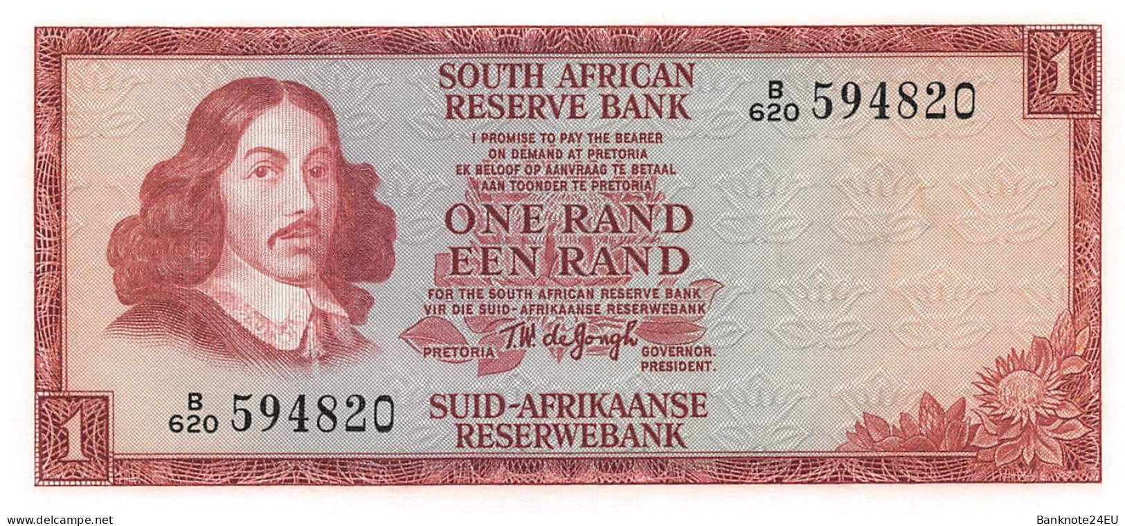 South Africa 1 Rand 1975 Unc Pn 115b - Afrique Du Sud