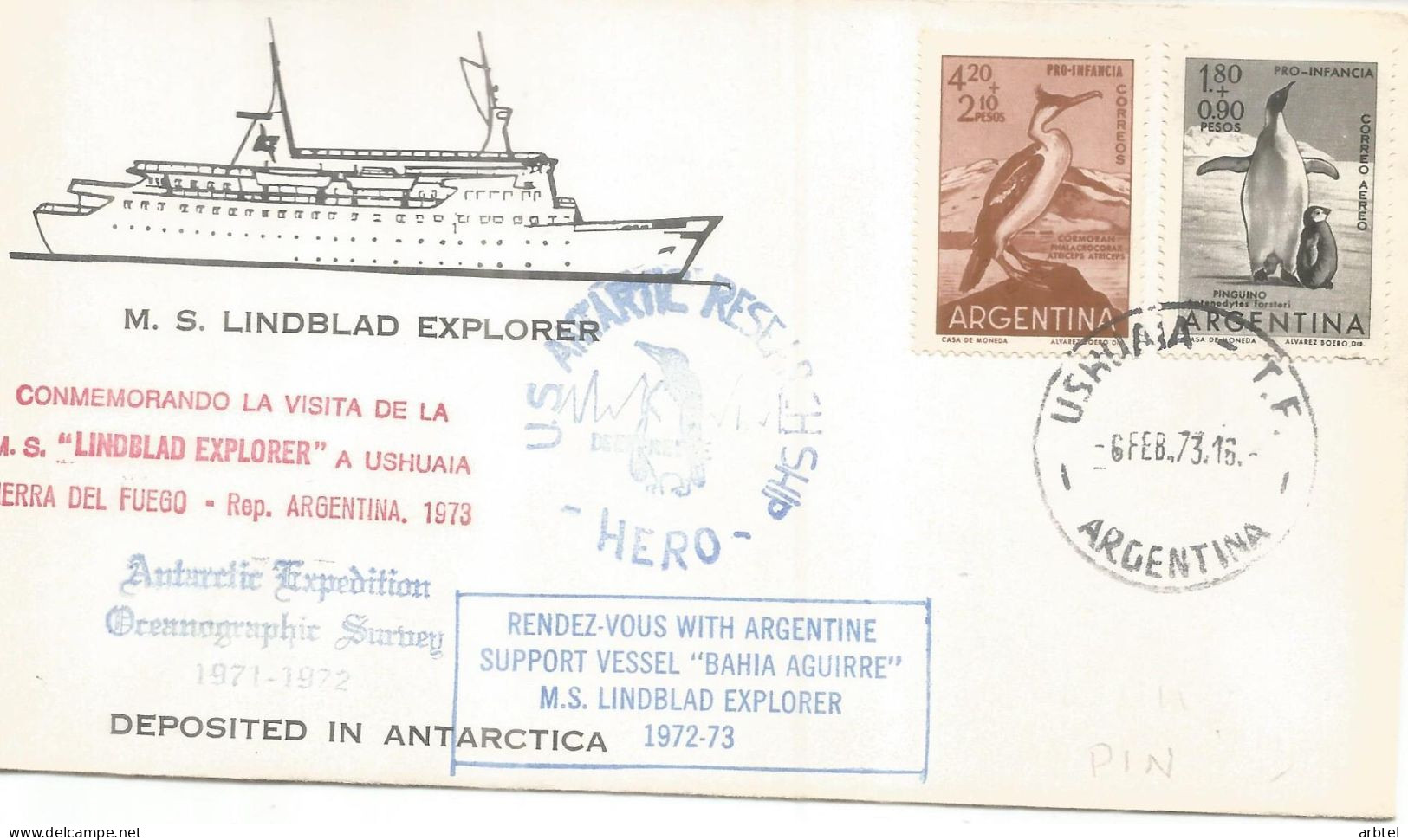 ANTARTICA ANTARCTIC ARGENTINA TURISMO LINDBLAD EXPLORER 1973 - Navi Polari E Rompighiaccio