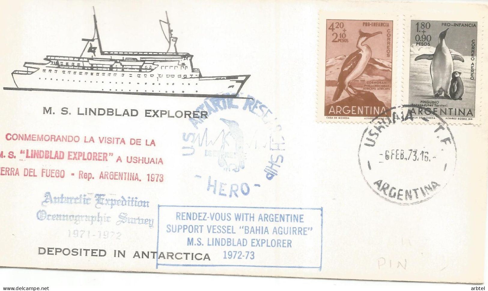 ANTARTICA ANTARCTIC ARGENTINA TURISMO LINDBLAD EXPLORER 1973 - Navires & Brise-glace