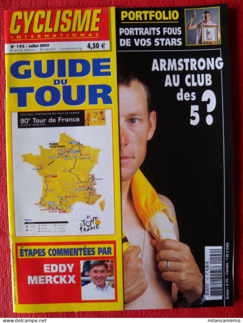 CYCLISME: CYCLISTE : CYCLISME MAGAZINE GUIDE DU TOUR DE FRANCE 2003 - Cyclisme