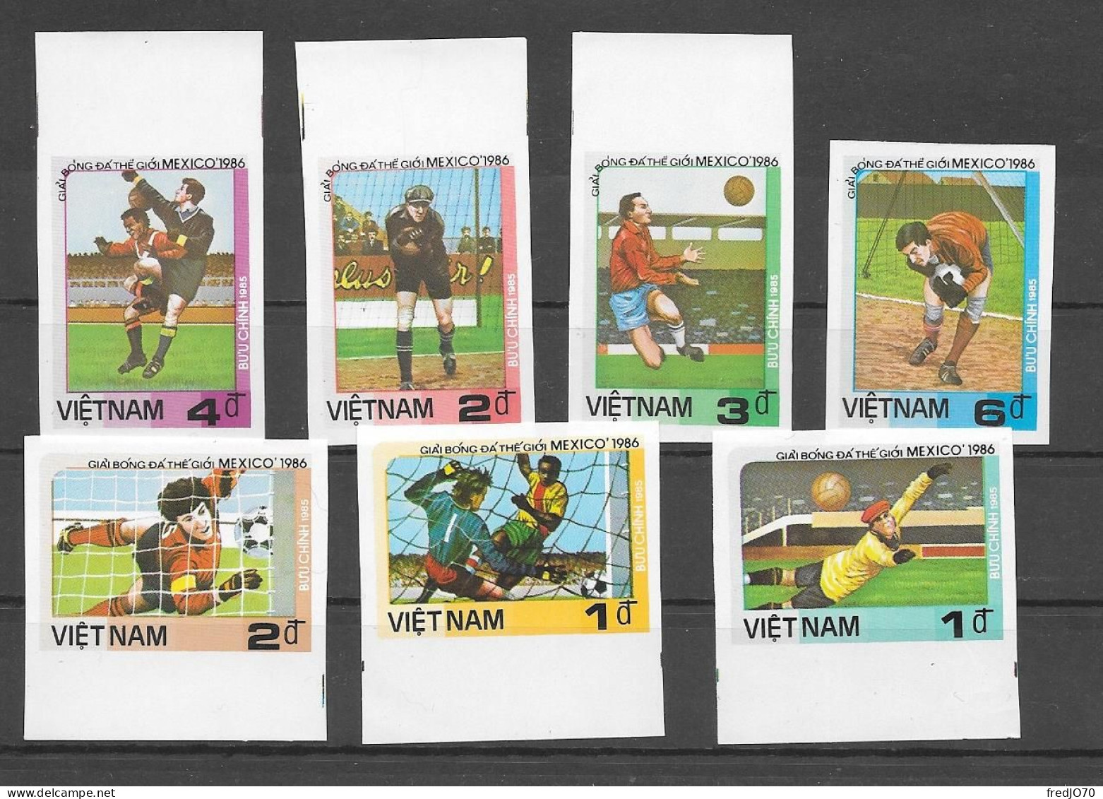 Vietnam Série Complète Non Dentelé Imperf Football CM 86 ** - 1986 – Mexiko