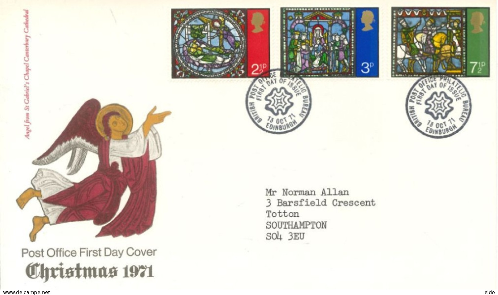 GREAT BRITAIN - 1971, FDC STAMPS OF CHRSTMAS. - Briefe U. Dokumente