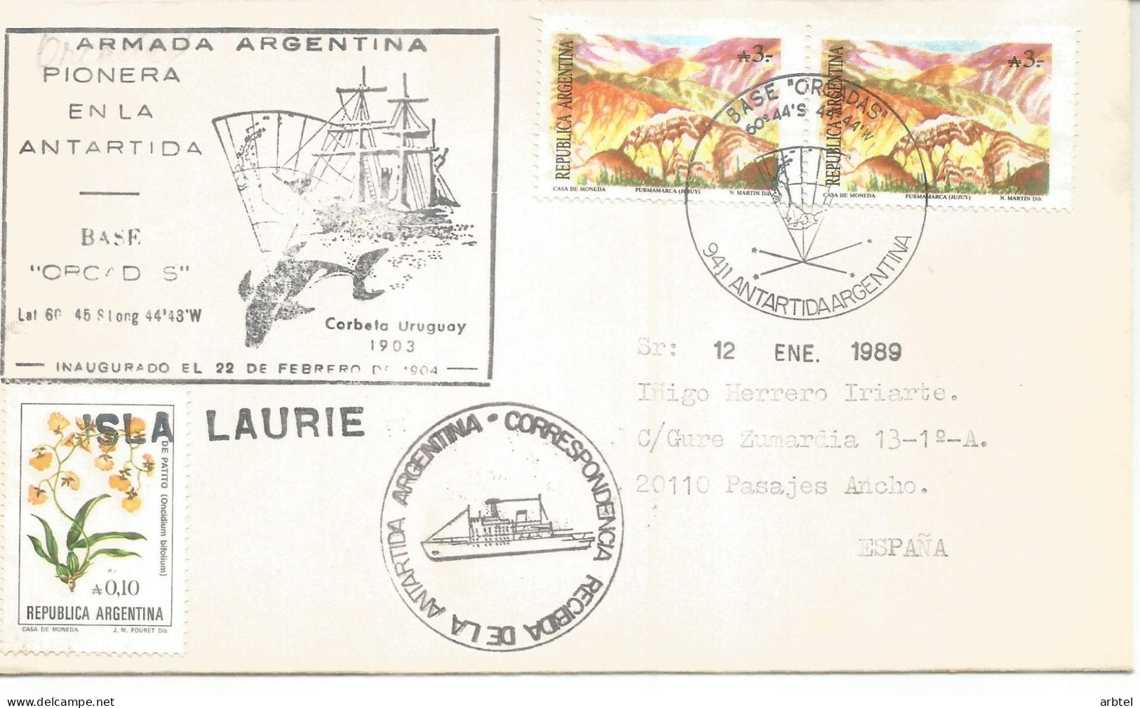 ANTARTICA ANTARCTIC ARGENTINA BASE ORCADAS 1989 - Onderzoeksstations