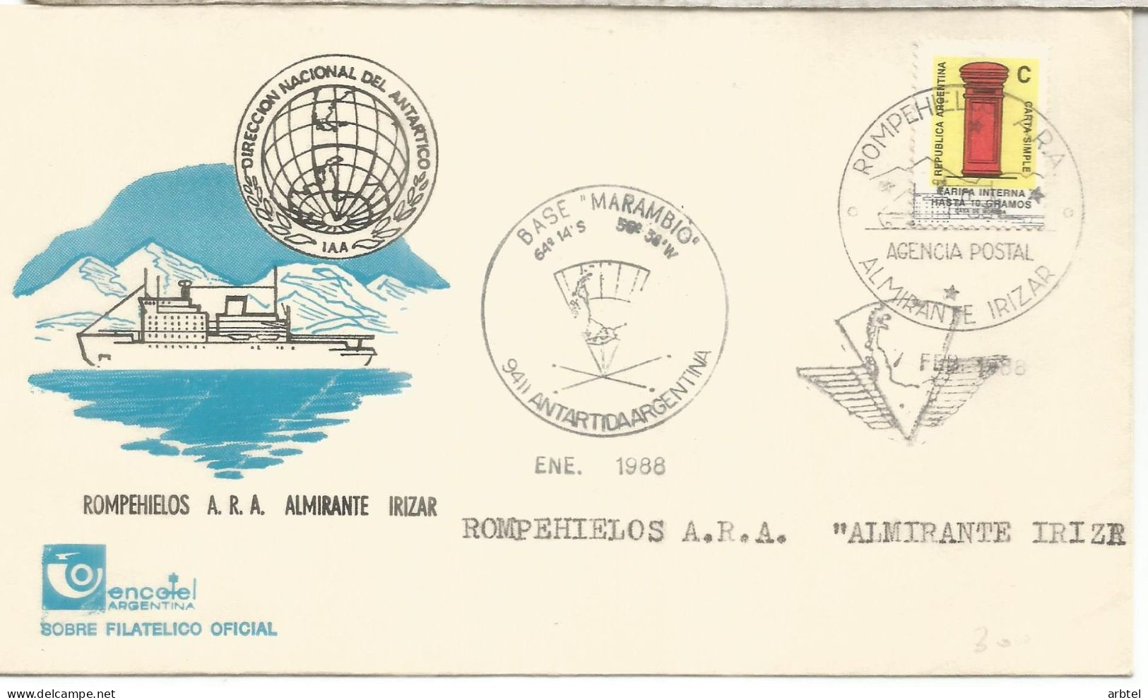 ANTARTICA ANTARCTIC ARGENTINA BASE MARAMBIO + ROMPEHIELOS ALMIRANTE IRIZAR - Research Stations