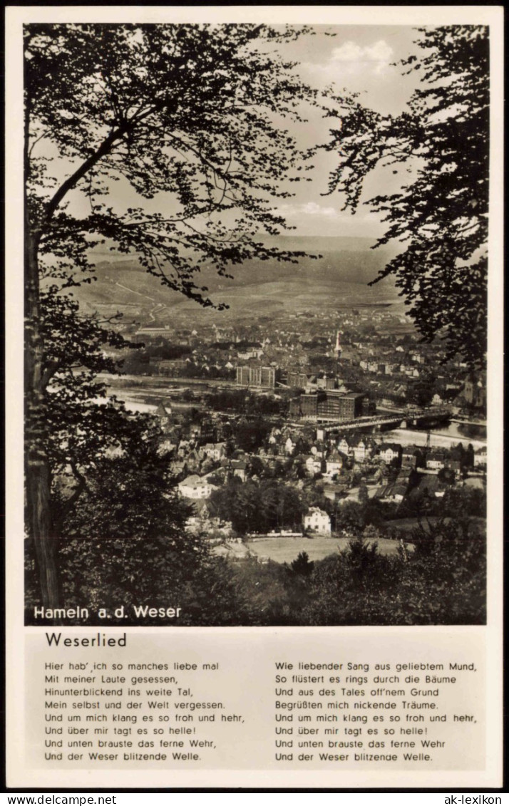 Ansichtskarte Hameln Panorama - Weserlied 1951 - Hameln (Pyrmont)