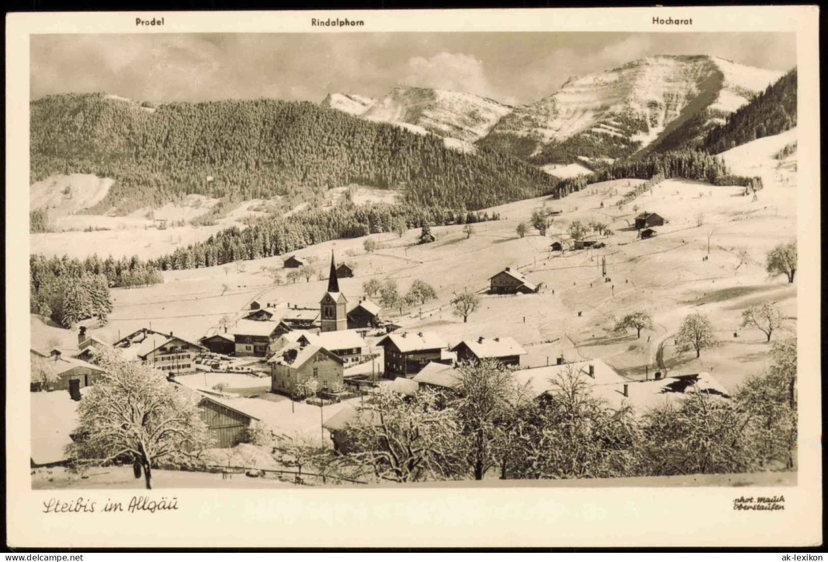 Ansichtskarte Steibis-Oberstaufen Stadt Im Winter 1955 - Oberstaufen
