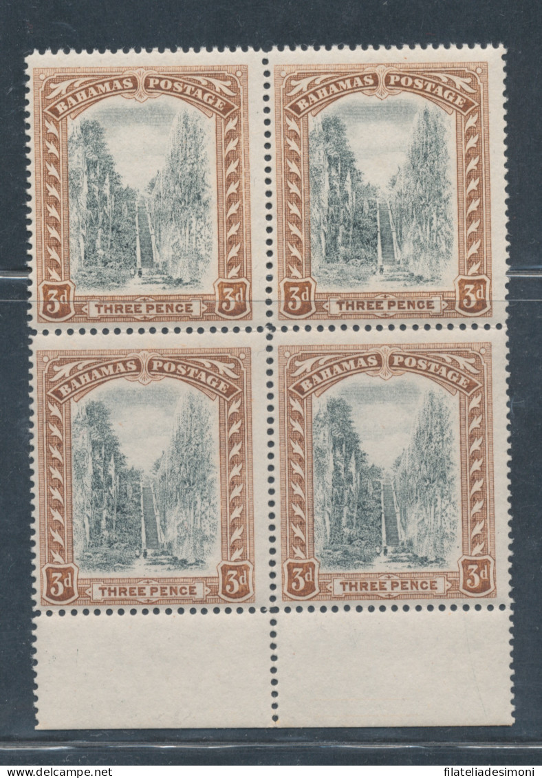 1911-19 Bahamas - Stanley Gibbons N. 77 - 3d Black And Brown - MNH** - Autres & Non Classés