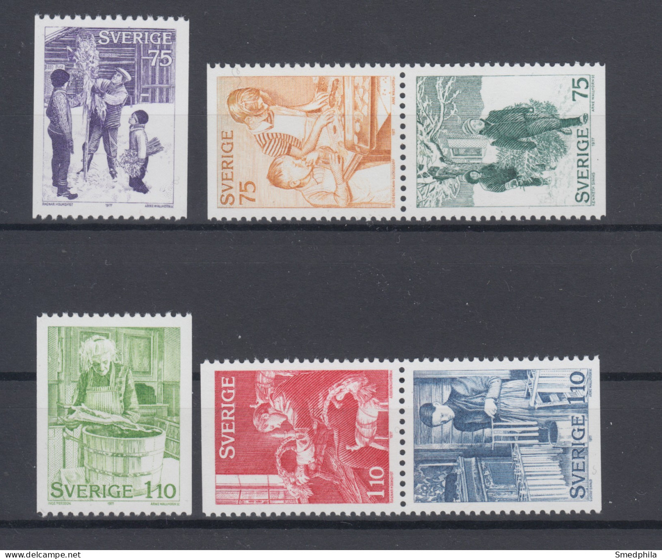 Sweden 1977 - Michel 1004-1009 MNH ** - Unused Stamps