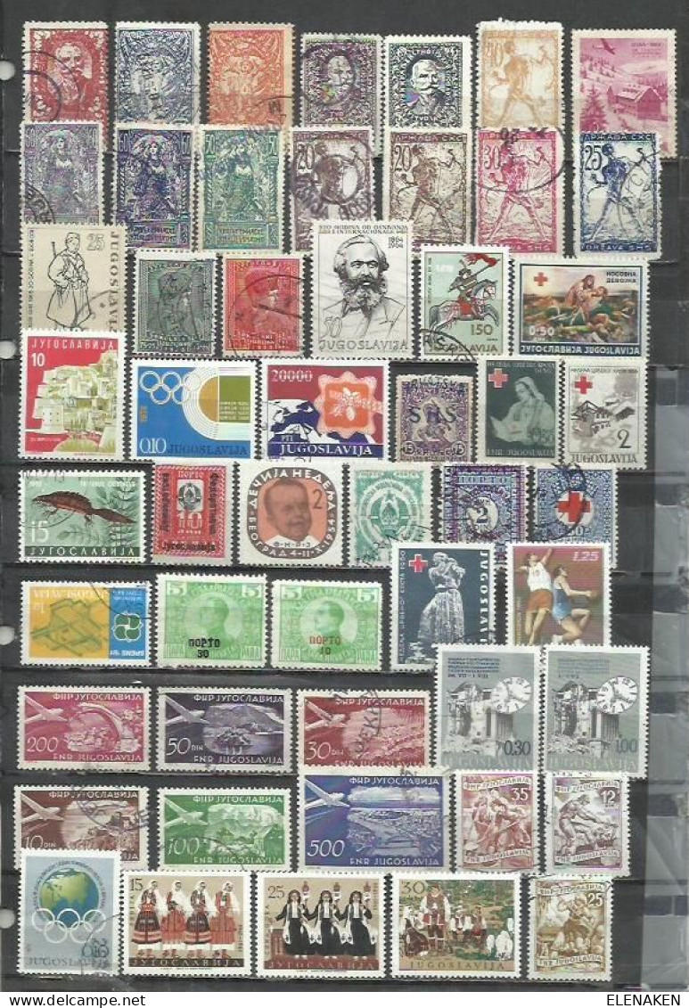 R442A-LOTE SELLOS YUGOSLAVIA JUGOSLAVIA SIN TASAR,BONITOS,INTERESANTES,ANTIGUOS Y MODERNOS. - Colecciones & Series