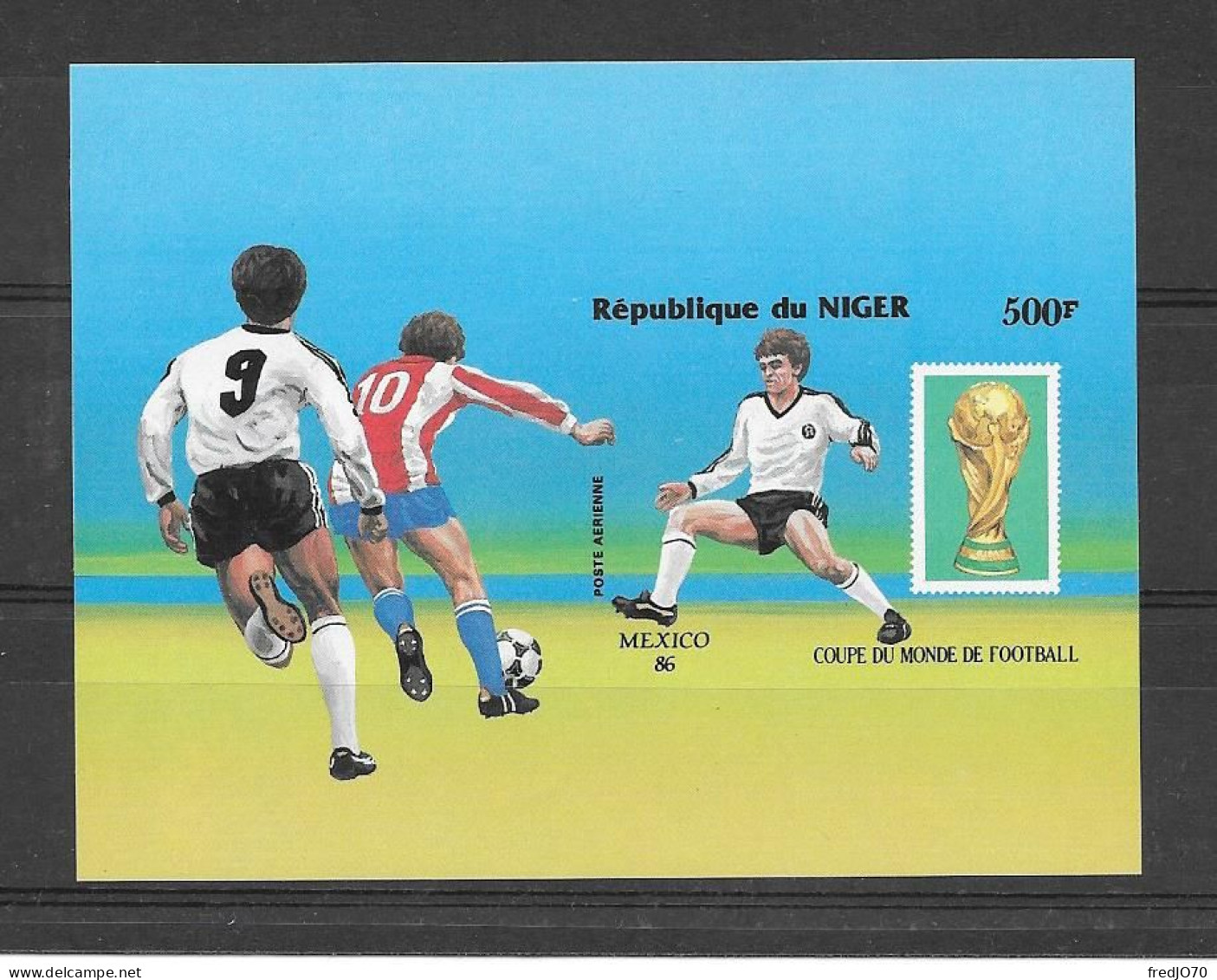 Niger Bloc Non Dentelé Imperf Football CM 86 ** - 1986 – México