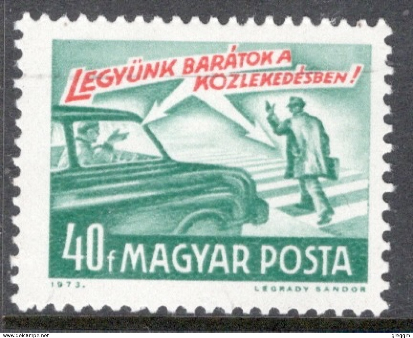 Hungary 1973 Single Stamp Showing Safety In Traffic In Fine Used - Gebraucht