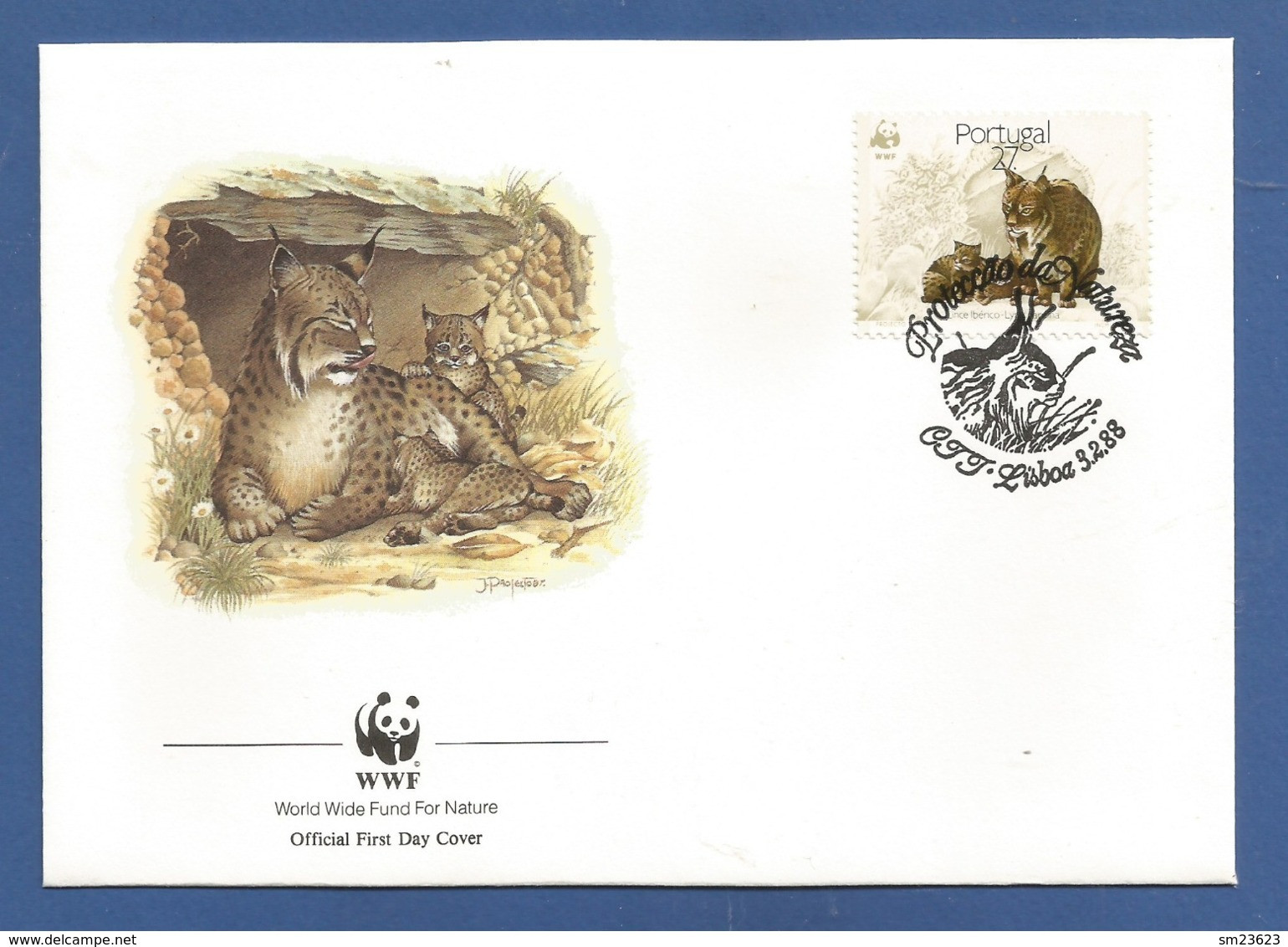 Portugal  1988  Mi.Nr. 1744 , Pardelluchse - WWF Official First Day Cover - CTT Lisboa 03.02.1988 - FDC