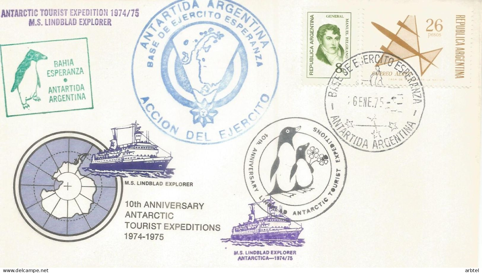 ANTARTICA ANTARCTIC ARGENTINA BASE ESPERANZA + LINDBLAD EXPLORER - Forschungsstationen