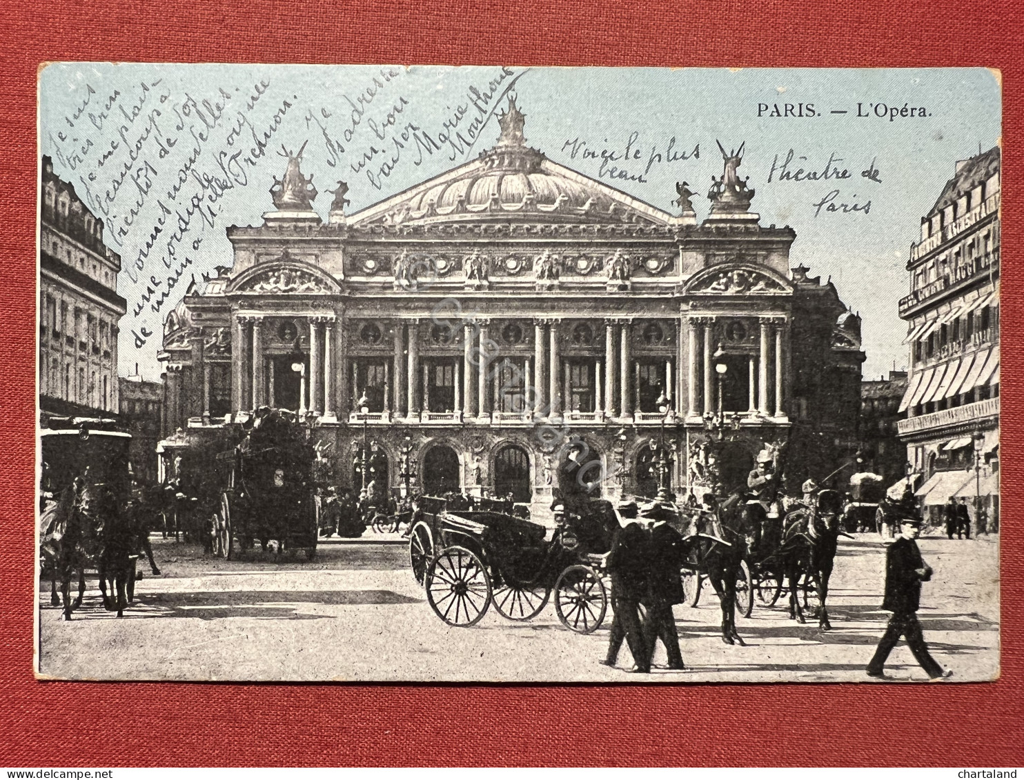 Cartolina - Francia - Paris - L'Opéra - 1909 - Non Classificati