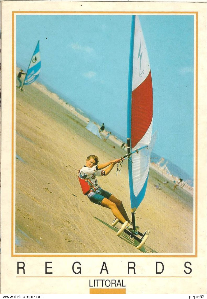 Chars A Voile-le Touquet-cote D'opale-regards-rivages-char A Voile- Lot De 4 Cpm - Nord-Pas-de-Calais