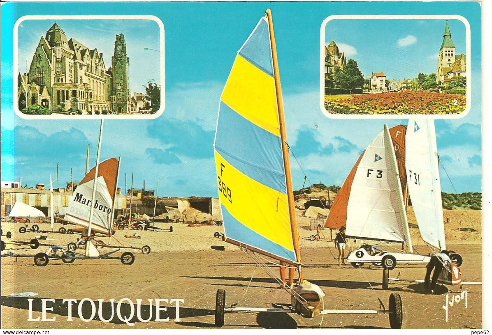 Chars A Voile-le Touquet-cote D'opale-regards-rivages-char A Voile- Lot De 4 Cpm - Nord-Pas-de-Calais